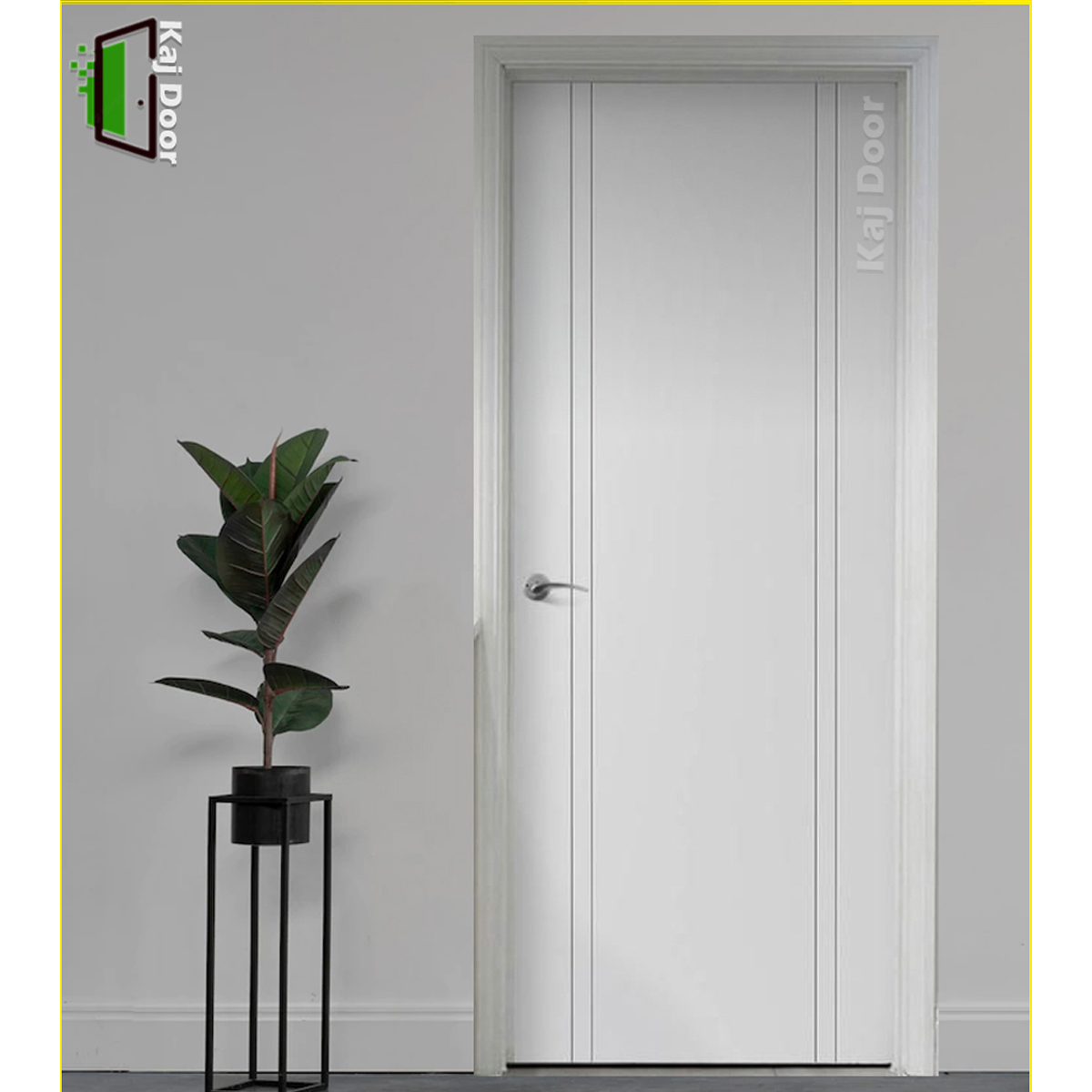    درب چوبی اتاق خواب طرح cnc روکش PVC کد D-606